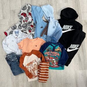 2T Toddler Boy clothes bundle jackets, jeans, pjs, shirts